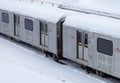 Snowstorm blizzard in Toronto, North America, that causes public transportation disruptions, traffic delays, emergency