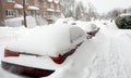 Snowstorm in Montreal. Royalty Free Stock Photo