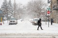 Snowstorm in Montreal.