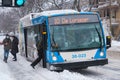 Snowstorm in Montreal during Covid-19 pandemic Royalty Free Stock Photo