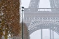 Snowstorm in Paris Royalty Free Stock Photo