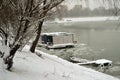 Snowstorm River Borcea Royalty Free Stock Photo