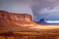 Snowstorm sweeps through Monument Valley Royalty Free Stock Photo