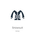 Snowsuit icon vector. Trendy flat snowsuit icon from winter collection isolated on white background. Vector illustration can be