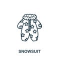 Snowsuit icon from winter collection. Simple line element Snowsuit symbol for templates, web design and infographics