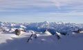 Snowy Alpine landscape