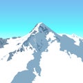 Snowy alpine peak