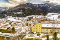 Snowy alpine village Royalty Free Stock Photo