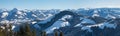 Snowy alps view from Hartkaiser lookout point, tourist destination Wilder Kaiser