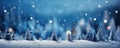 Snowy Background With Blurred Bokeh For Christmas Greetings Space For Text Royalty Free Stock Photo