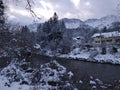 Bad Goisern, Hallstatt, Austria. Winter view. Royalty Free Stock Photo