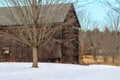 Snowy barn Royalty Free Stock Photo