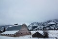 Montana Snow Barn Royalty Free Stock Photo