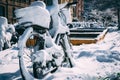 Snowed in Bicycle near the Vatican Train Station