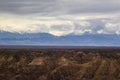 Snowy blue mountains. Kazakhstan