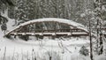 Snowy Bridge in Manning Park Royalty Free Stock Photo