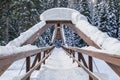 Snowy Bridge in Manning Park Royalty Free Stock Photo