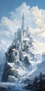 Snowy Castle: A Stunning Artgerm Inspired Glacier Painting