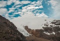 snowy cayambe volcano in ecuador Royalty Free Stock Photo