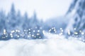 Snowy christmas bokeh background Royalty Free Stock Photo