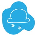 Snowy clouds, icon icon