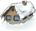 Snowy Cottage Royalty Free Stock Photo