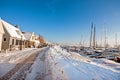 Snowy Durgerdam in winter in the Netherlands Royalty Free Stock Photo