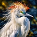 Snowy Egret Made With Generative AI illustration