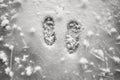 Snowy Footprints - Generative AI