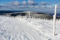 Snowy forest on mountain, Jeseniky mountains Royalty Free Stock Photo