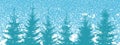 Snowy forest simple drawing. hand drawing. Not AI. Vector illustration Royalty Free Stock Photo