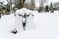 Snowy Grave Royalty Free Stock Photo