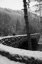 A Snowy Hike Along a Great Smoky Mountain Park Bridge