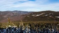 Snowy hilly landscape view from above, Jeseniky Royalty Free Stock Photo