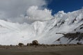 Snowy Himalaya mountain in winter