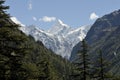 Snowy Himalayan mountain peak at Gangotri India