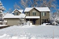 Snowy house