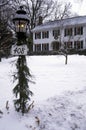 Snowy House at Christmas Time, St. Louis, Missouri Royalty Free Stock Photo