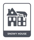 snowy house icon in trendy design style. snowy house icon isolated on white background. snowy house vector icon simple and modern Royalty Free Stock Photo