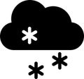 Snowy Icon With Glyph Style
