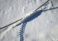 Snowy iron chain