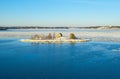 Snowy island in the Baltic sea in Finland Royalty Free Stock Photo