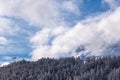 Snowy landscape in the alps of Sankt Moritz Royalty Free Stock Photo