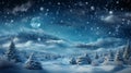 A snowy landscape, festive decorations, a cozy, warm ambiance. AI Generated