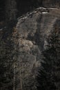 Snowy landscape of the French Alps in Haute-Savoie