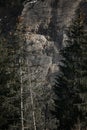 Snowy landscape of the French Alps in Haute-Savoie