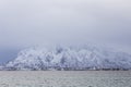 Snowy landscape at Hadsel. Vesteralen islands Norway. Royalty Free Stock Photo