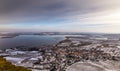 Snowy landscape of Lake MuÃÂ¡ov