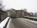 Snowy landscape in Bormio Royalty Free Stock Photo