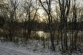 Leafless parkland trail in late Fall